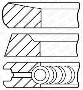 Zuigerveerset GOETZE ENGINE, u.a. für Nissan