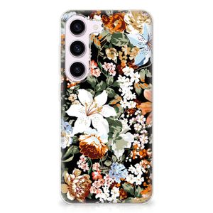 TPU Case voor Samsung Galaxy S23 Dark Flowers