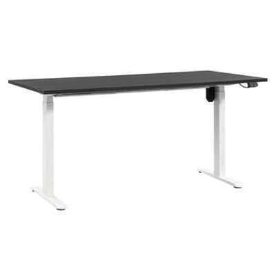 Bureau Homeworx zit/sta elektrisch verstelbaar - zwart/wit - 75/118x160x80 cm - Leen Bakker