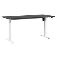 Bureau Homeworx zit/sta elektrisch verstelbaar – zwart/wit - 75/118x160x80 cm - Leen Bakker