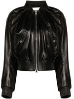 Alexander McQueen veste bomber en cuir - Noir - thumbnail