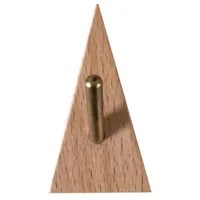 TriLuxe Driehoek Wandhaak - Messing & Massief Hout
