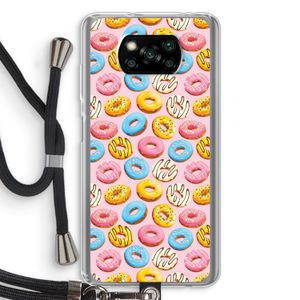 Pink donuts: Xiaomi Poco X3 Pro Transparant Hoesje met koord