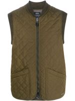A.P.C. veste Silas à design matelassé - Vert