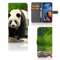 Motorola Moto E32 | Moto E32s | Telefoonhoesje | Met pasjeshouder | Panda