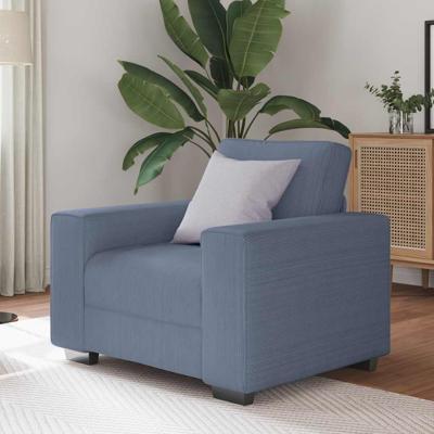 Sofastoel Blauw 60 cm Corduroy Stof