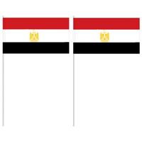 Egypte Zwaaivlaggetjes - 12 x 24 cm - Egyptische vlaggetjes - feestartikelen