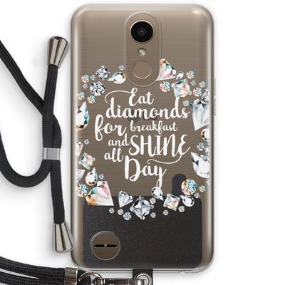 Diamonds: LG K10 (2017) Transparant Hoesje met koord