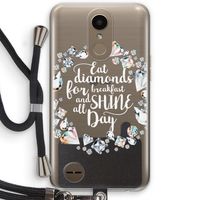 Diamonds: LG K10 (2017) Transparant Hoesje met koord Diamonds: LG K10 (2017) Transparant Hoesje met koord