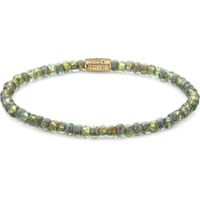 Rebel and Rose RR-40115-G Rekarmband Beads Glass Rocks Secret Garden Gold groen 4 mm