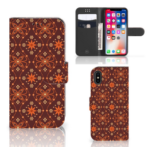 Apple iPhone X | Xs Telefoon Hoesje Batik Brown