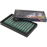 Gallery Oliepastel, L: 7 cm, d 11 mm, dikte 11 mm, emerald green, 12 stuk/ 1 doos