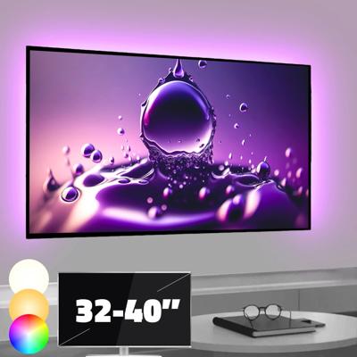Tv backlight set met 3 RGBWW ledstrips voor tv's 32-40 inch