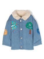 Stella McCartney Kids veste à imprimé Monster Face - Bleu