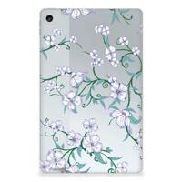 Lenovo Tab M10 Plus (3e generatie) Uniek | Siliconen hoesje | Blossom White