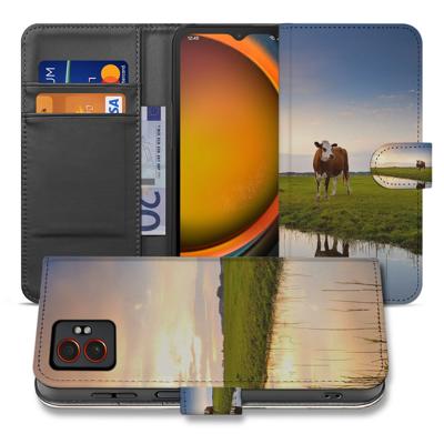 Samsung Galaxy Xcover 7 Pro | Stoer en Speels | Bookcase | Hoesje met Koeienprint in Zwart Wit