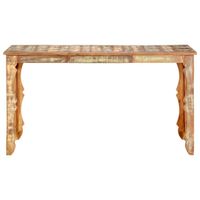 The Living Store Eettafel Massief Gerecycled Hout - 140 x 70 x 76 cm - Retro stijl - thumbnail