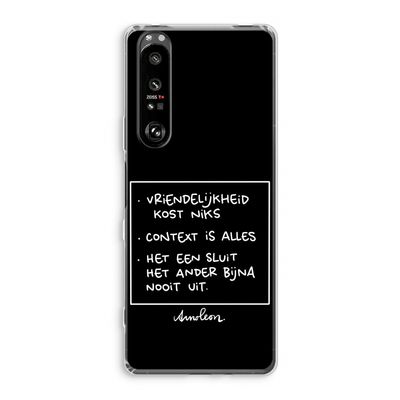 Mijn Motto's: Sony Xperia 1 III Transparant Hoesje