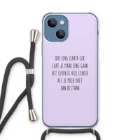 Gek: iPhone 13 Transparant Hoesje met koord