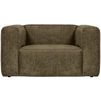 WOOOD Fauteuil 'Bean' Structure Velvet, kleur Moss