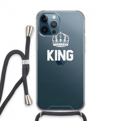 King zwart: iPhone 13 Pro Max Transparant Hoesje met koord