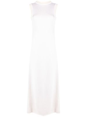 Jil Sander robe sans manches en maille fine - Tons neutres