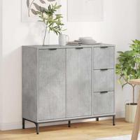 Dressoir met lade Betongrijs 89,5 x 33 x 82 cm Bewerkt hout