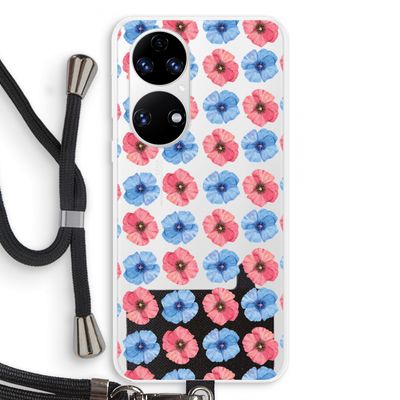 Klaproosjes: Huawei P50 Transparant Hoesje met koord
