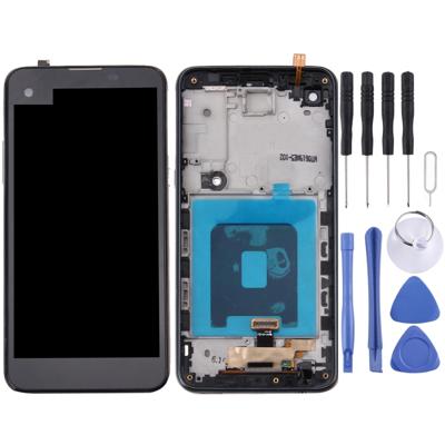 voor LG X scherm/K500 LCD-scherm en digitizer volledige montage met frame (zwart)