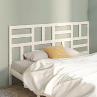 Hoofdbord 186x4x104 cm massief grenenhout wit