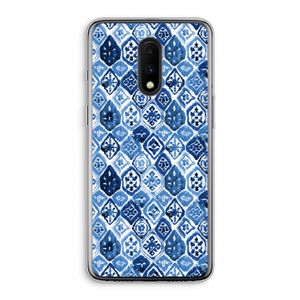 Blauw motief: OnePlus 7 Transparant Hoesje