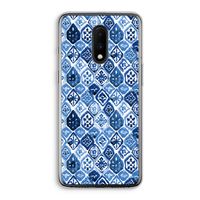 Blauw motief: OnePlus 7 Transparant Hoesje