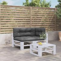 Palletkussens 3 st stof antracietkleurig