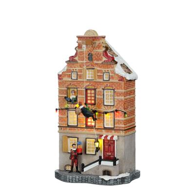 Facade Sinterklaas & Piet battery operated l16,5xb11xh30,5 cm - Luville