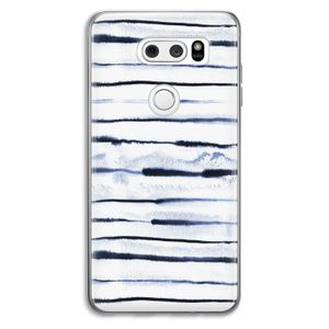 Ink Stripes: LG V30 Transparant Hoesje