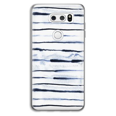 Ink Stripes: LG V30 Transparant Hoesje