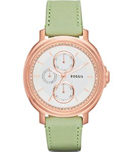 Horlogeband Fossil ES3357 Leder Groen 18mm
