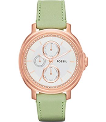 Horlogeband Fossil ES3357 Leder Groen 18mm