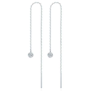 Zilverkleurige Dames Ketting Oorbellen met Zirkonia