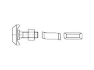 161511 Hamerkopbouten M16 125 mm Staal Galvanisch verzinkt 25 stuk(s)