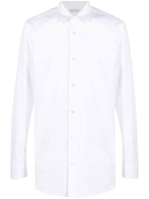 Alexander McQueen chemise en coton à logo imprimé - Blanc