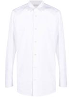 Alexander McQueen chemise en coton à logo imprimé - Blanc