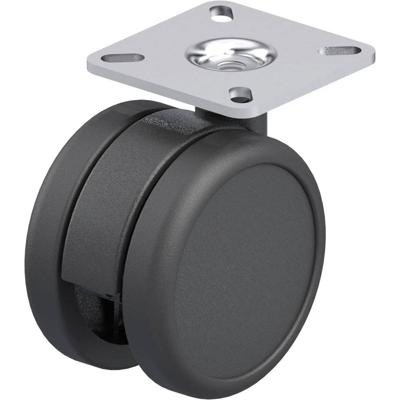 Blickle LKDB-PUA 75G-P23 Kunststof dubbel zwenkwiel Wieldiameter: 75 mm Draagvermogen (max.): 75 kg 1 stuk(s)