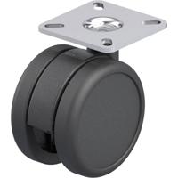 Blickle LKDB-PUA 75G-P23 Kunststof dubbel zwenkwiel Wieldiameter: 75 mm Draagvermogen (max.): 75 kg 1 stuk(s)