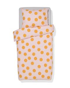 HEMA Dekbedovertrek 140x200/220cm Zacht Katoen Stippen Roze (lichtroze)