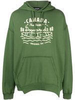 DSQUARED2 hoodie en coton à imprimé graphique - Vert