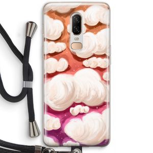 Katoen Wolken: OnePlus 6 Transparant Hoesje met koord
