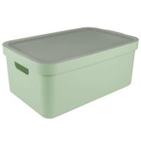 Sunware opbergbox Sigma Home met deksel - kunststof - 45 liter - lichtgroen