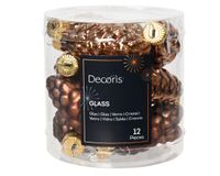 denappel glas d2.5h6 cm esprss 12st kerst - Decoris