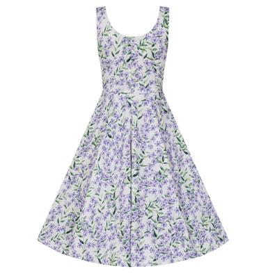 Hearts & Roses Meadow Swing Dress White Lilac-2XL Hearts & Roses Meadow Swing Dress White Lilac-2XL